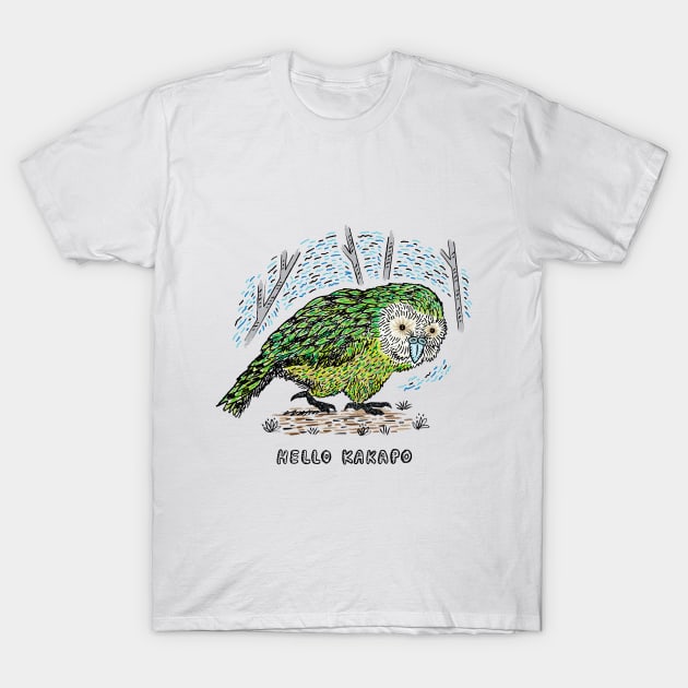 Hello Kakapo T-Shirt by iota